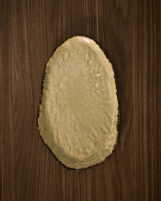 Bandeja Abela de cerámica marrón