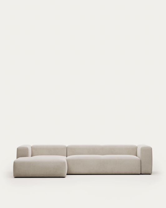 Sofà Blok 4 places de xenilla chaise longue esquerre beix 330 cm FSC Mix Credit