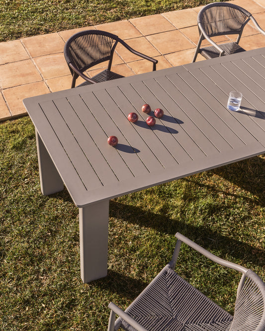 Taula extensible Livorno d’alumini topo 233(350) x 100 cm