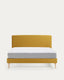 Housse pour lit Dyla jaune moutarde pour matelas de 160 x 200 cm