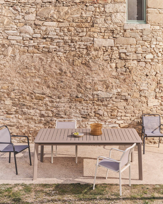 Taula extensible Brela d’alumini talp 205(287) x 100 cm