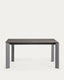 Taula extensible Axis porcellànic acabat Vulcà Cendra potes d'acer antracita 160(220) cm