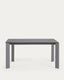 Mesa extensible Axis porcellànic acabat Vulcano Roca potes gris fosc 160 (220) cm