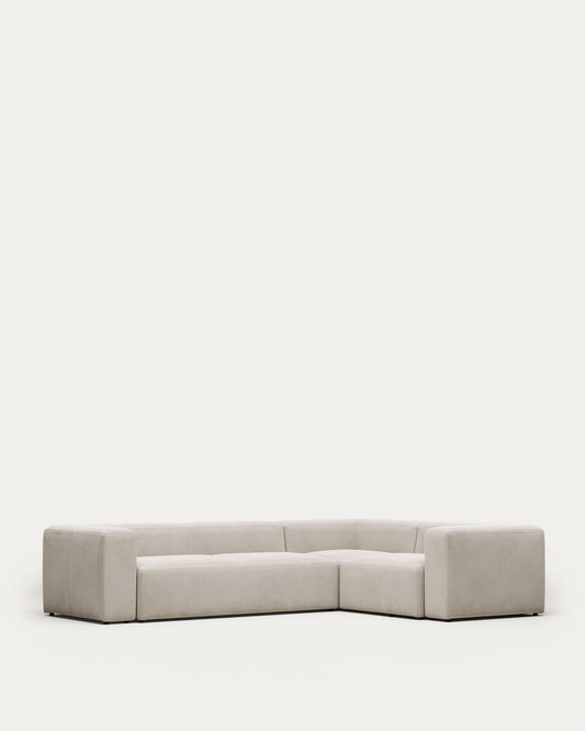 Sofà raconer Blok 4 places beix 320 x 230 cm / 230 x 320 cm