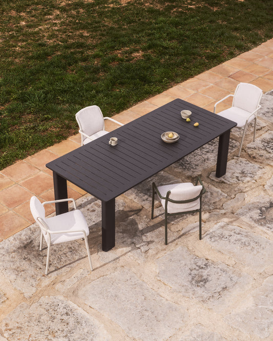 Taula extensible Livorno d’alumini grafit 233(350) x 100 cm
