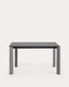 Taula extensible Axis porcellànic acabat Vulcano Roca potes d'acer gris fosc 140 (200) cm
