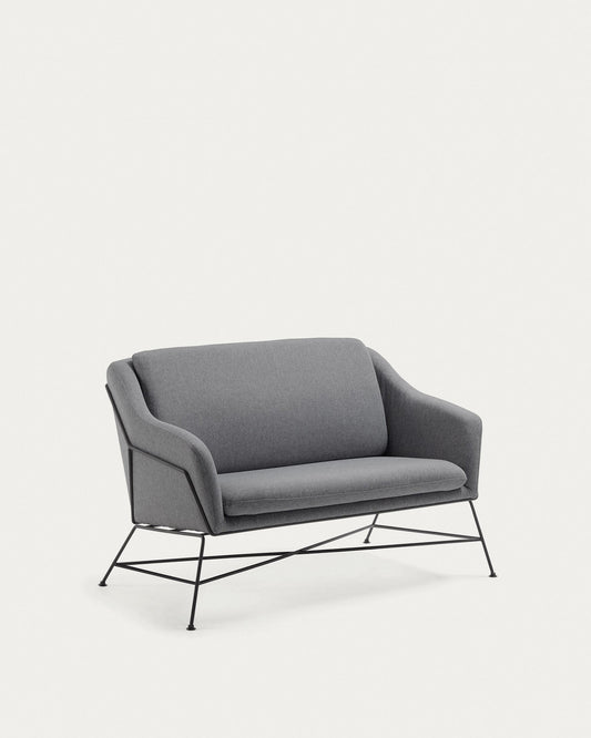 Sofà Brida 2 places gris fosc 128 cm