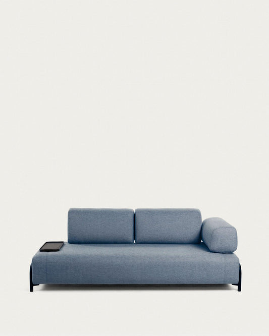 Sofà Compo 3 places blau amb safata petita 232 cm