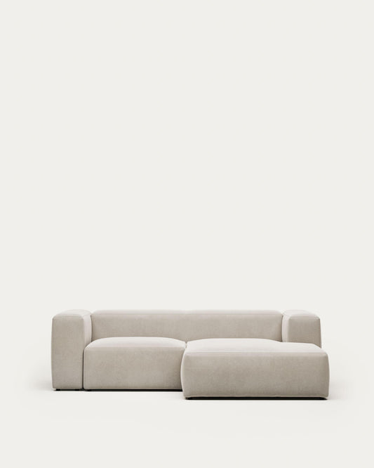 Sofà Blok 2 places de xenilla chaise longue dret beix 240 cm FSC Mix Credit