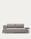 Sofá Compo 3 plazas beige grisáceo con bandeja grande 252 cm