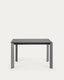 Taula extensible Axis porcellànic acabat Vulcano Roca potes d'acer gris fosc 120 (180) cm