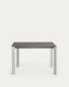 Taula extensible Axis porcellànic acabat Vulcà Cendra i potes d'acer gris 120 (180) cm