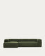 Sofà Blok 4 places de pana gruixuda chaise longue esquerre verd 330 cm FSC Mix Credit