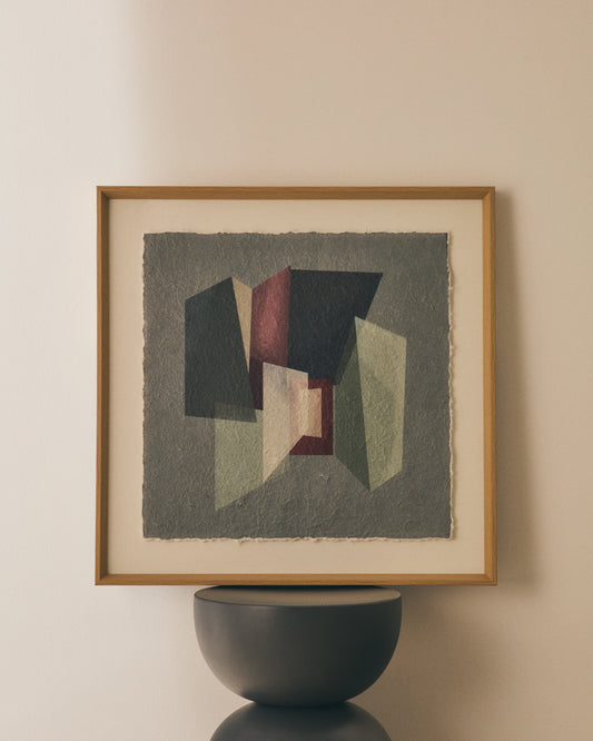 Cuadro Veluni de papel reciclado multicolor 60 x 60 cm