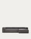 Sofà Blok 4 places de pana gruixuda chaise longue dret gris 330 cm FSC Mix Credit