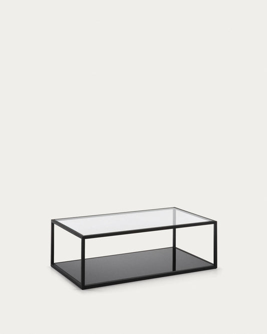 Taula de centre rectangular Blackhill 110 x 60 cm negre