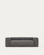 Sofà Blok 3 places pana gruixuda gris 240 cm