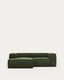 Sofà Blok 2 places de pana gruixuda chaise longue esquerre verd 240 cm FSC Mix Credit