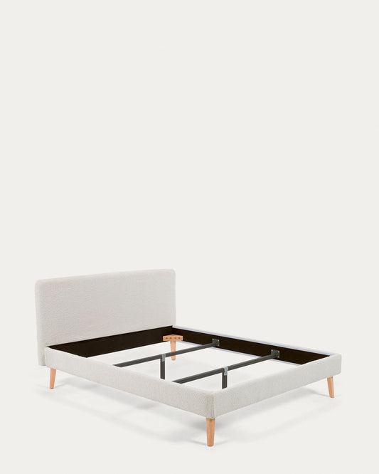 Funda llit Dyla de borreguet blanc per a matalàs de 160 x 200 cm