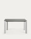 Taula extensible Axis porcellànic acabat Hydra Plom i potes d'acer gris 140 (200) cm