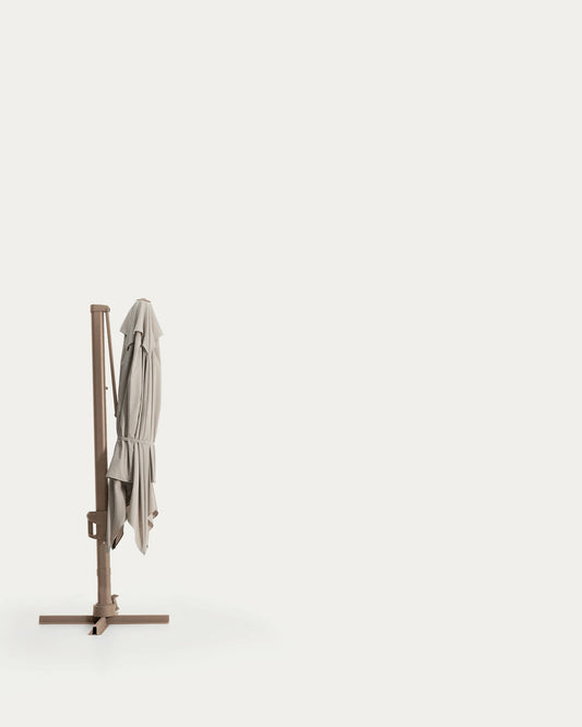 Para-sol excèntric Noli beix amb estructura d’alumini topo 300 x 300 cm