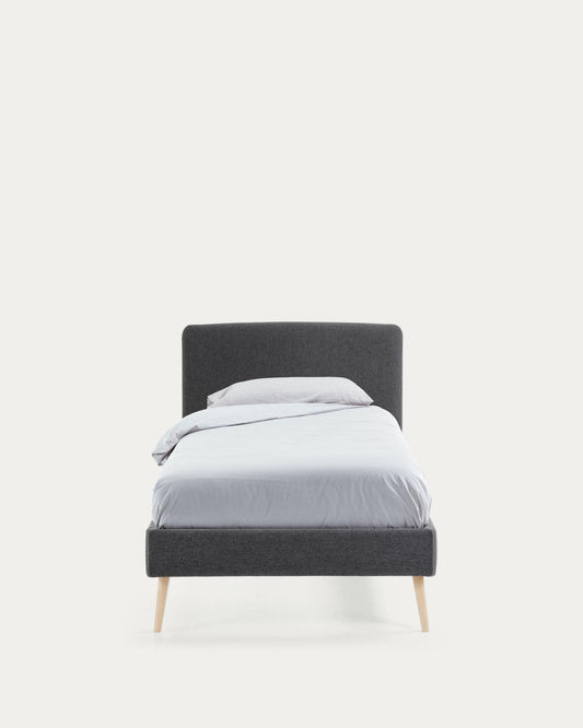 Funda llit Dyla negre per a matalàs de 90 x 190 cm