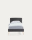 Housse pour lit Dyla noire pour matelas de 90 x 190 cm