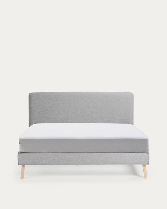 Funda llit Dyla gris per a matalàs de 160 x 200 cm