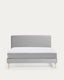 Housse pour lit Dyla grise pour matelas de 160 x 200 cm