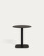 Mesa redonda de exterior Dina negro con pie de metal con acabado pintado negro Ø 68x70 cm