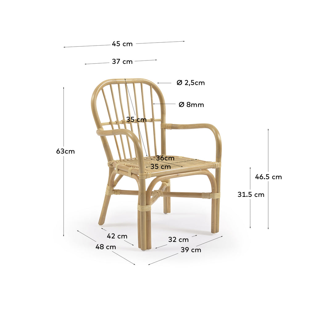 Silla infantil Marzieh de ratán