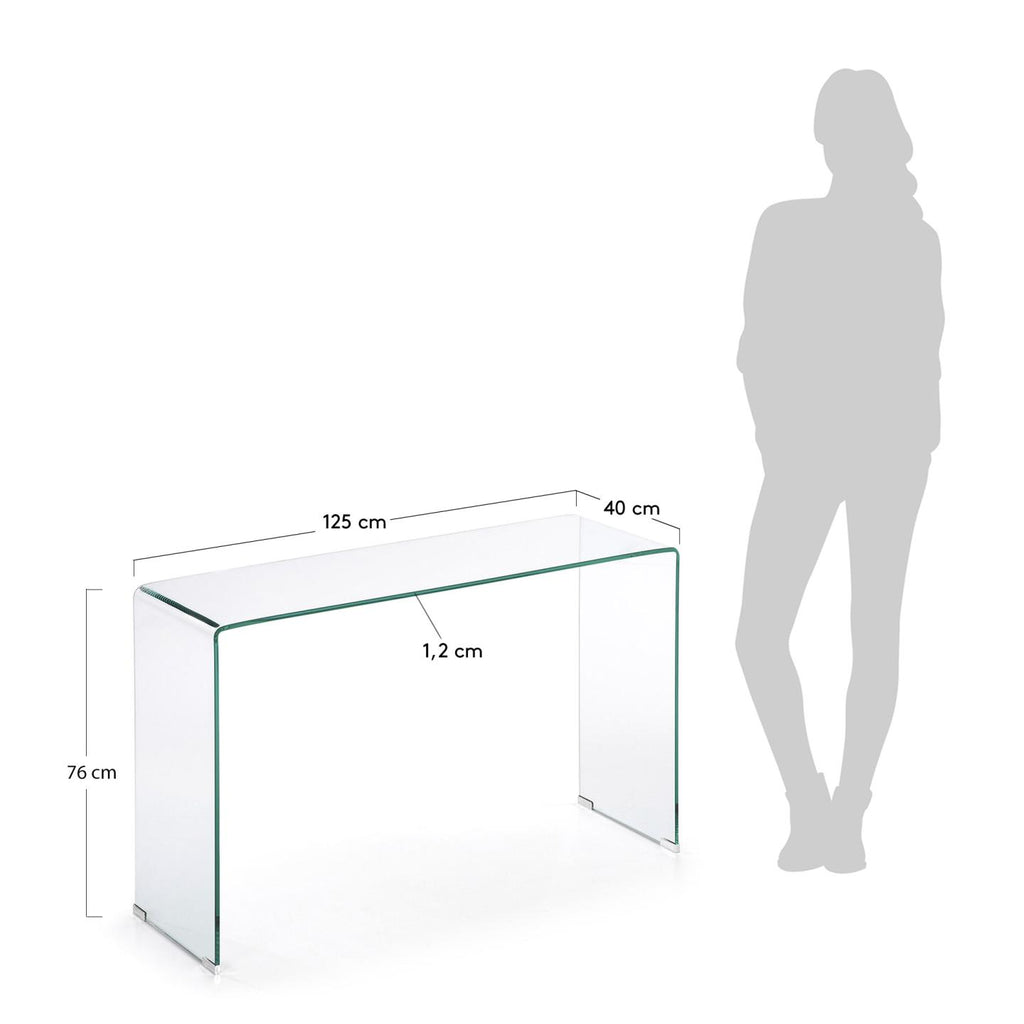 Consola Burano de cristall 125 x 40 cm