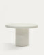 Mesa redonda Aiguablava de cemento blanco Ø 120 cm