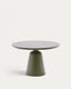 Mesa de exterior Tudons de aluminio y sobre cerámico verde Ø120 cm