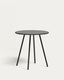 Taula rodona d'exterior Montjoi d'acer amb acabat gris Ø 70 cm