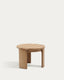 Mesa auxiliar Xoriguer de madera maciza de eucalipto Ø60 cm FSC 100%
