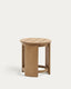 Mesa auxiliar Xoriguer de madera maciza de eucalipto Ø56 cm FSC 100%