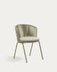 Chaise d'extérieur Saconca en corde et acier galvanisé vert