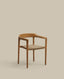 Silla apilable Icaro de madera maciza de teca con acabado natural y cuerda beige FSC 100%