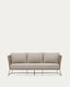 Canapé 3 places d’extérieur Saconca en corde et acier galvanisé beige 189 cm