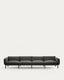 Sofà modular d'exterior Sorells 4 places amb entapissat gris i alumini gris 314 cm