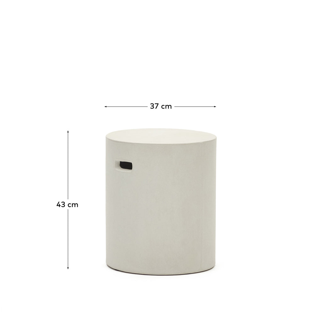 Reposa-peus Aiguablava de ciment blanc Ø 37 cm