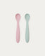 Set Lili de 2 culleres de silicona rosa i turquesa