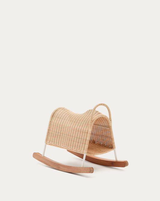 Caballito balancín Bamban de ratán y madera