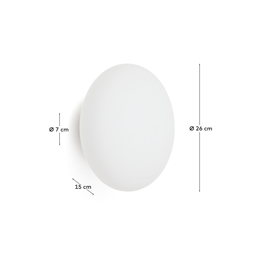 Aplic Bamila de vidre fumat i níquel Ø25 cm