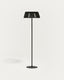 Lámpara de pie solar para exterior Aldet de cuerda jaspeada negro y verde y pie de metal negro Ø46 cm