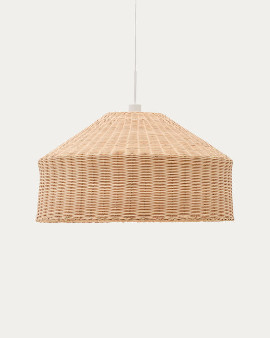 Pantalla per a llum Ennia de rotang amb acabat clar Ø65 cm