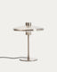 Lampe de table Nuvira en métal brossé gris clair