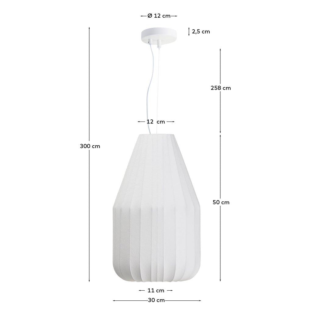 Llum de sostre Somar de fibres sintètiques i varetes d'acer Ø30 cm