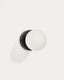 Applique murale Brisia en métal finition noire avec 1 boule en verre dépoli Ø8 cm